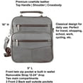 thumbnail image 2 of Silver Fever Leather Messenger Bag, Top Handle, Crossbody, Fits Ipad Mini, Reader, 2 of 9