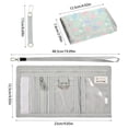 thumbnail image 3 of JIALIOU Nylon Trifold Card Wallet with ID Window Zipper Pocket for Men Women Teen Bunny Easter Egg Flower, 3 of 7
