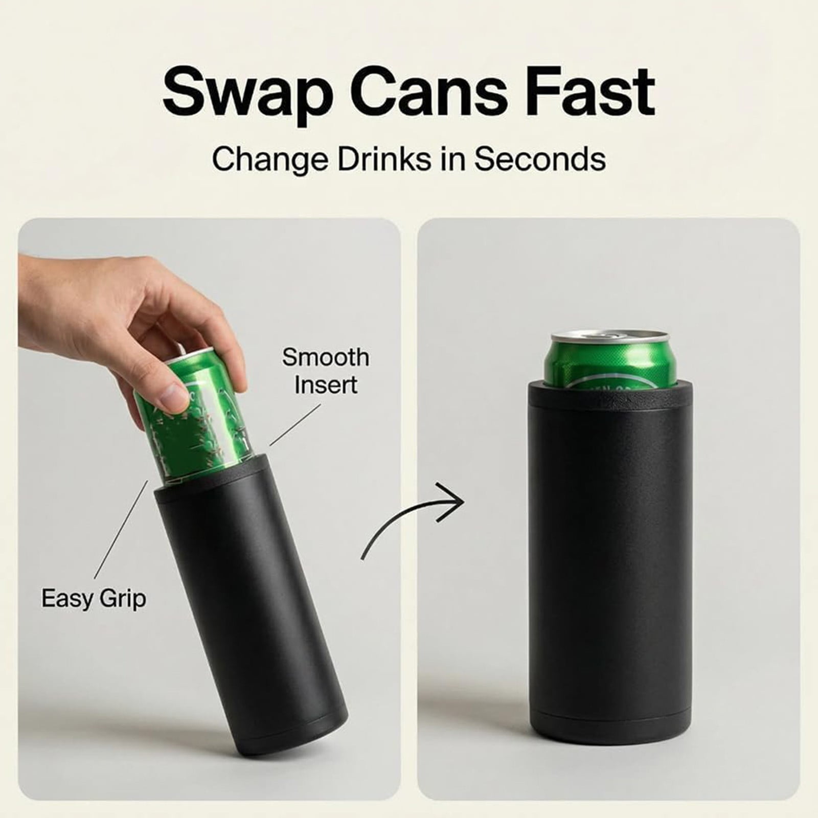 1 Pcs Double Tactical Reload Can Holder-Ultra Chill System, Slim Can Cooler Easy to Hold for 12oz Beverage Cans beverage holder fits two Suitable for Beer and Soda (Red)