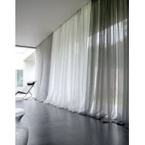 Best Linen White Voile Rod Pocket Sheer Curtains, 120”