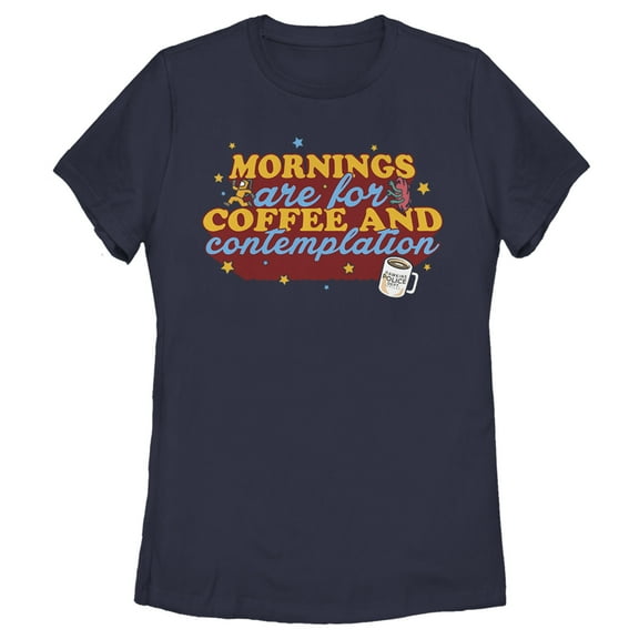 Netflix Women's Stranger Things Coffee And Contemplation Typographic Graphic T-Shirt