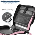 thumbnail image 5 of Water-Resistant 3-Ring Binder Organizer with Multiple Pockets Zipper Binder Bag for Office Black Roses, 5 of 8