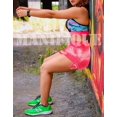 thumbnail image 3 of Vaslanda Women High Waist Workout Yoga Gym Tie Dye Cycling Shorts, 3 of 6