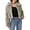 Beige, variant on Cropped Faux Fur Jacket for Women Long Sleeve Zip Up Lapel Coats Shaggy Warm Outerwear Fall Clothes Coffee L