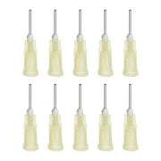 Uxcell Blunt Tip Dispensing Needle for Liquid Glue Gun, 19G 1/2", 10 Pack (Light Yellow)