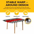 thumbnail image 4 of Valentine's Day Table Cloths for 5 Foot Rectangle Tables, Red Rose Flowers Buffalo Plaid Romantic Patio Waterproof Elastic Fitted Tablecloths, Washable Rectangular Table Cover for Camping, 4 of 8