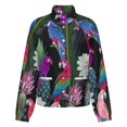 thumbnail image 5 of Jackets for Women Winter Coat Jackets Flannel Stand Collar Jacket(Tropical Birds Floral Print,Size:S-4XL), 5 of 7
