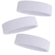 thumbnail image 4 of Diademas deportivas para hombre y mujer: 3 unidades, de algodón absorbente (blanco), 4 of 5