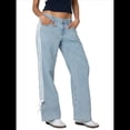 thumbnail image 3 of Vaqueros Holgados de Pierna con Corte Lateral para Mujer Azul L, 3 of 8