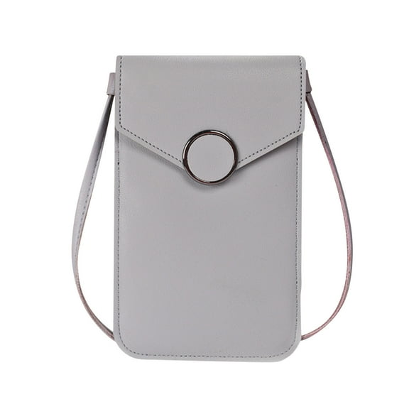 SLYNSHome DGS Women Touchscreen Phone Bags, Mini Leather Mobile Phone Crossbody Bags Shoulder Handbag Wallet With Credit Card Slots