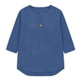 thumbnail image 6 of MSJUHEG 3/4 Sleeve Linen Tops Cotton Blouses for Women Cotton Boho Blouses Short Sleeve Linen Top Tunic Tops Blouse Cotton Gauze Tops for Women Embroidered Top Lace Shirt Boho Tops Sky Blue 4XL, 6 of 9