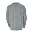thumbnail image 5 of Dpytoraw Men Solid Color Knitted Button Up Cardigan With A Lapel Pocket And Flower Coat Fashionable Business Casual Sweater, 5 of 5
