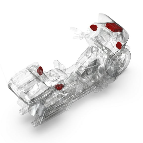 Rockford Fosgate HD9813RGU-STAGE1 Digital Media Receiver & Four Speakers Kit for 1998-2013 Harley-Davidson Road Glide Ultra