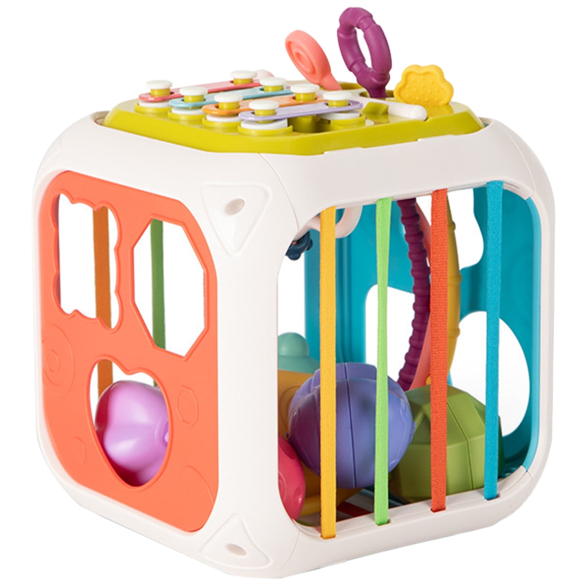 Baby Shape Sorter Toys Fun Activity Cube Colorful Montessori Shape