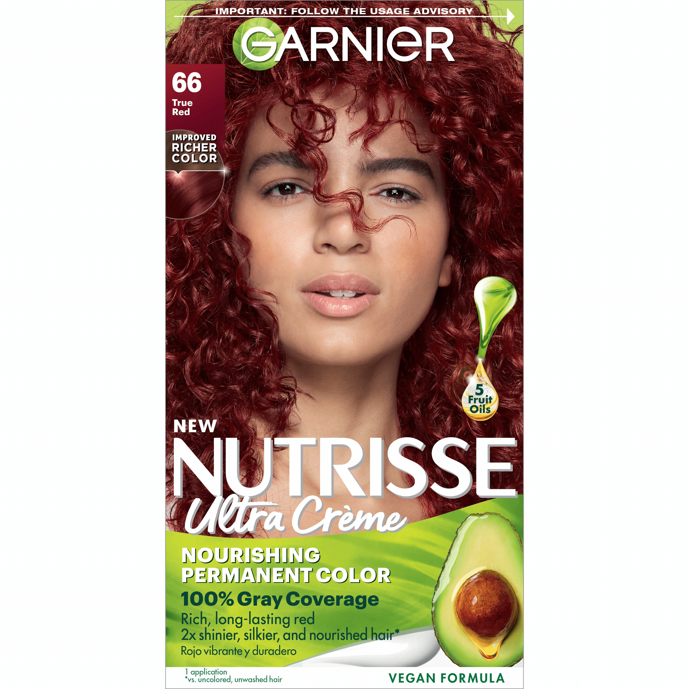 Redhead Porn Classic Yellow Labs - Garnier Nutrisse Nourishing Hair Color Creme, 066 True Red Pomegranate -  Walmart.com