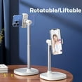 thumbnail image 2 of DEBGFS Universal Waterproof Aluminum Phone Stand - Adjustable Rotatable for Live Streaming Selfies & Overhead Viewing,White Pro, 2 of 7