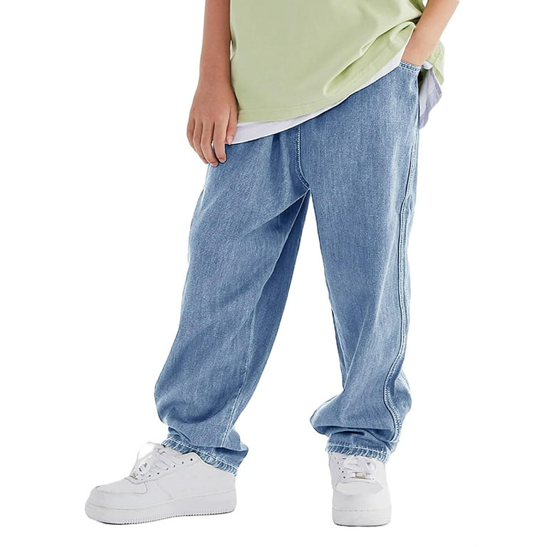 Plain Straight Leg Light Wash Boys Jeans (Boy's) - Walmart.com