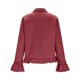 thumbnail image 5 of mfyjkho Tops De Gimnasio Para Mujer, Camisa De Mujer Lisa Vintage Informal De Terciopelo Con Cuello De Solapa Y Botones Con Volantes Tops Y Blusas Para Mujer Xl, 5 of 8
