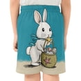 thumbnail image 3 of BZSMCE Adjustable Drawstring Casual Shorts With Rabbit Pattern, 3 of 9