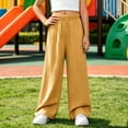 thumbnail image 7 of MLCDZ Linen Pants for Girls Summer Lightweight School Uniform Pants Kids Baggy Elastic Waist Wide Leg Trousers with Pockets Lightweight Daily School Pants, 7 of 7