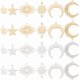 thumbnail image 1 of Kit de 48 piezas de conectores de latón en 6 estilos diferentes: dijes de sol, luna y estrella con 2 agujeros para crear joyas DIY., 1 of 6