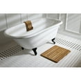 thumbnail image 2 of Aqua Eden VCT3D543019NT0 54" Cast Iron Oval Rectangular Roll Top Clawfoot Tub (3-3/8" Wall Drillings), White/Matte Black, 2 of 7