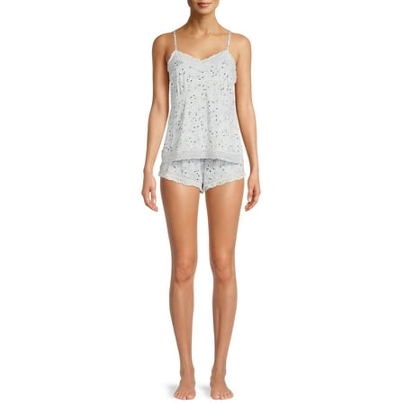 Jessica Simpson Women's and Women's Plus Cami and Shorts, 2-Piece Sleep Set