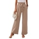 thumbnail image 3 of Pantalones Anchos de Salón para Mujer, Color Caqui, Talla XXL, 3 of 8