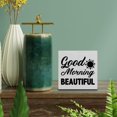 thumbnail image 3 of Zomyto 5"x5" Good Morning Beautiful Wooden Box Sign Wood Block Sign, 3 of 6