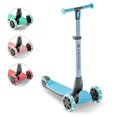thumbnail image 1 of Yvolution Y Glider Nua | Three Wheel Foldable Kick Scooter for Kids with Storage Accessory for Children Ages 3+ Years (Blue), 1 of 15