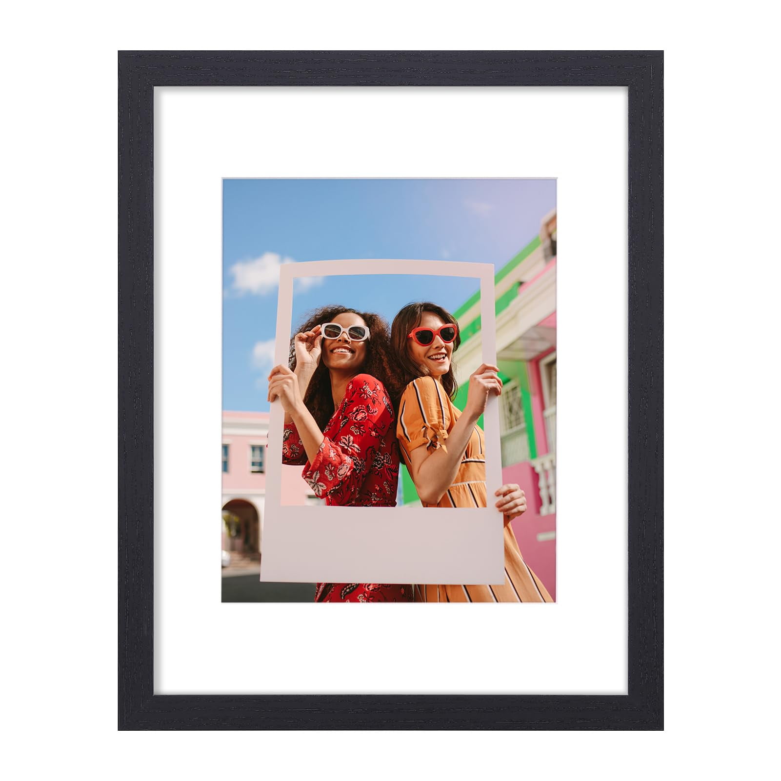 decorUhome 11x14 Matted to 8x10 Picture Frame, Photo Frame for Wall Mounting, Black