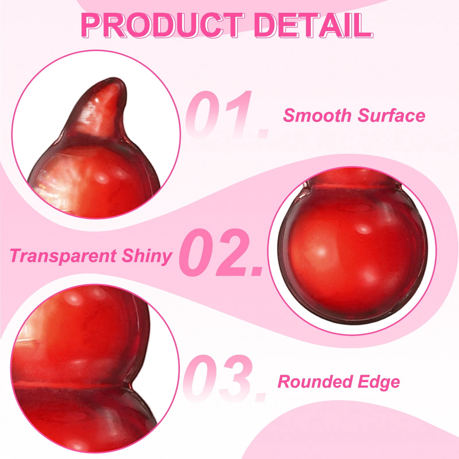 Unique Bargains Crystal Gourd Figurine Collectible Decor Red 0.59" x 0.47 x 1.18"
