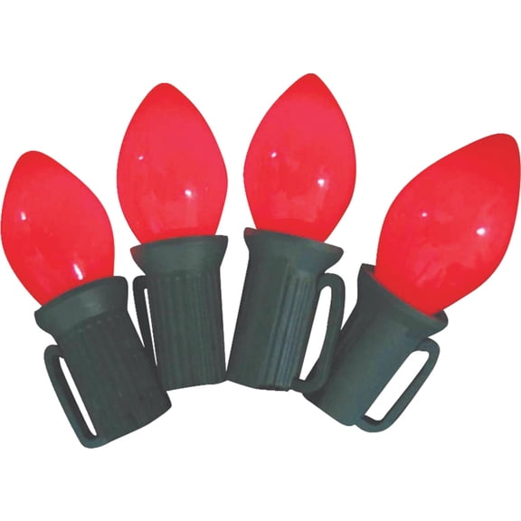 Home Impressions C7 Red Ceramic 125V Replacement Light Bulb (4-Pack) 900354