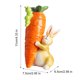 thumbnail image 5 of Figura de conejo de Pascua con zanahoria, escultura de resina hecha a mano para interior y exterior, jardín, césped, patio, balcón, decoración de mesa del hogar., 5 of 7