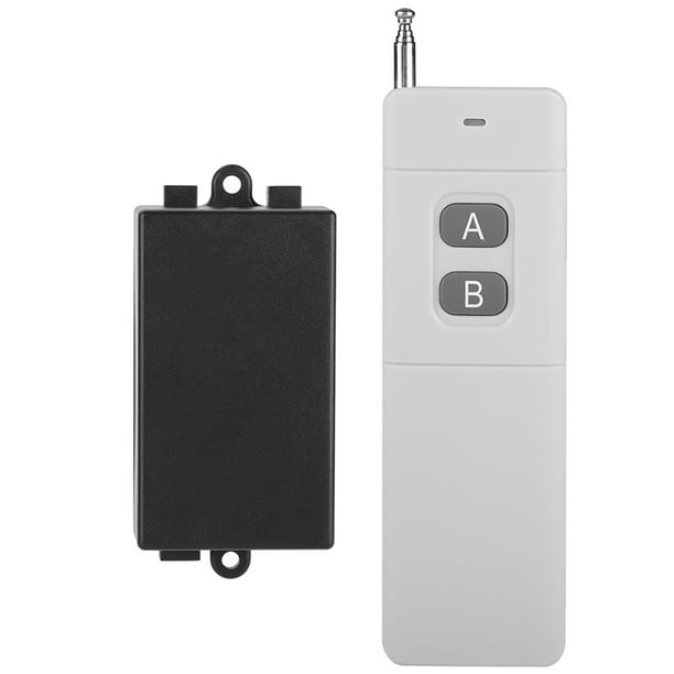 Transmisor y receptor de sistema de interruptor de control remoto inalámbrico RF de 2 canales y 12 V CC de largo alcance de 3 km