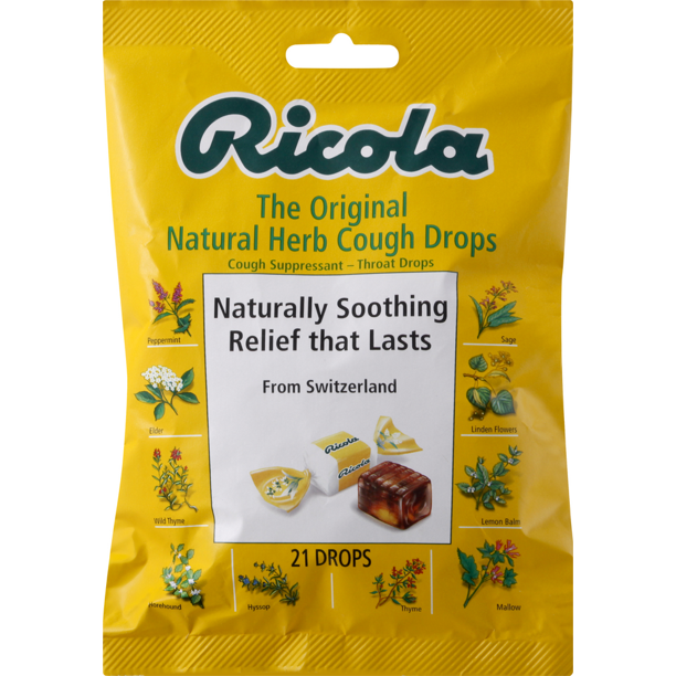Ricola Cough Suppressant/Throat Drops 21 ea