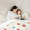 thumbnail image 5 of jejeloiu Colorful Circle Pattern Twin Comforter Sets,Abstract Geometric Circular Bedding Set For Girls Boys Reversible 2pcs, 5 of 8