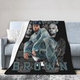thumbnail image 3 of Super Soft Flannel Throw Chris Brown Blanket 80"X60" For Bed, Sofa, Camping, Cold Cinema Or Travel,Gift For Your Family And Friend, 3 of 5