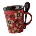 thumbnail image 3 of DOLITY Ceramic Coffee Cup Chinese Handmade 350 ml for Latte Coffee Cappuccino Red, 3 of 9