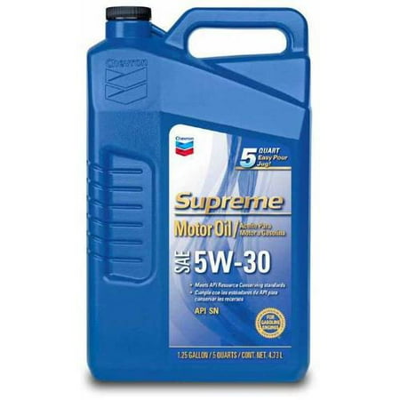 (6 Pack) Chevron Supreme Motor Oil, 5W30