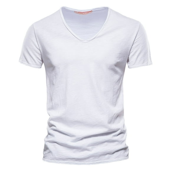 Ketyyh-chn99 Mens Dress Shirts Summer Men's and Big Men's Soft Tops T Shirts for Men Soft Classic Tee Men's T-Shirt White,L