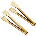 thumbnail image 1 of Pinzas doradas para servir alimentos, alicates de acero inoxidable, utensilios de cocina, pinzas para cocinar, parrilla hueca gruesa, paquete de 2 de 11 pulgadas, 1 of 5