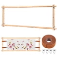 thumbnail image 1 of HLONK Embroidery Scroll Frame Wooden Cross Stitch Scroll Frame Rotated Needlepoint Embroidery Tapestry Scroll Frame Adjustable Needlepoint Stretcher Frame for Embroidery 12 x 21inch, 1 of 11