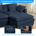 thumbnail image 5 of Puremind 217" Oversized Modular Sectional Sofa, 8 PCS U/L Shaped Sectional Couches, Convertible Sofa Bed, Cloud Couch for Living Room, Blue, 5 of 8