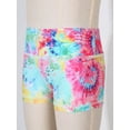 thumbnail image 7 of renvena Kids Girls Tie Dye Gymnastics Dance Tumbling Athletic Shorts Gym Yoga Running Workout Booty Shorts, 7 of 7