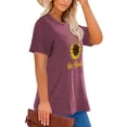 thumbnail image 3 of Anbech Be Kind Sunflower Plus Size T-Shirts for Women Graphic Sunflower with Bees Print Oversize Short Sleeves T-Shirt with Round Neck, 3 of 4