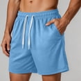 thumbnail image 7 of Qiyinn Mens Basic Mesh Shorts with Pockets Basketball Gym Workout Plain Uniform PE Shorts, 7 of 7