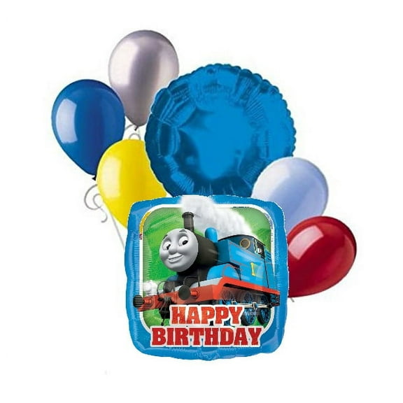 7 pc Thomas the Train Happy Birthday Balloon Bouquet Party Decoration PBS