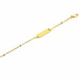thumbnail image 2 of 18K White and Yellow Gold ID Bracelet with beads 6 inch, 2 of 3