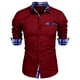 thumbnail image 1 of pstuiky mangas largas para hombre, Camisa informal de verano de manga larga con solapa y botones para hombre Tops de hombre xl, 1 of 6